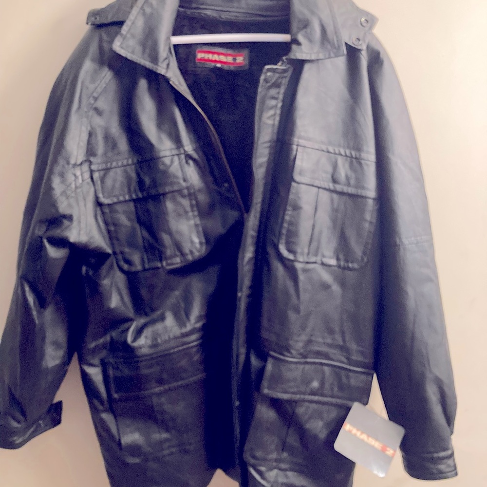 Vintage Phase 2 Black Leather Jacket